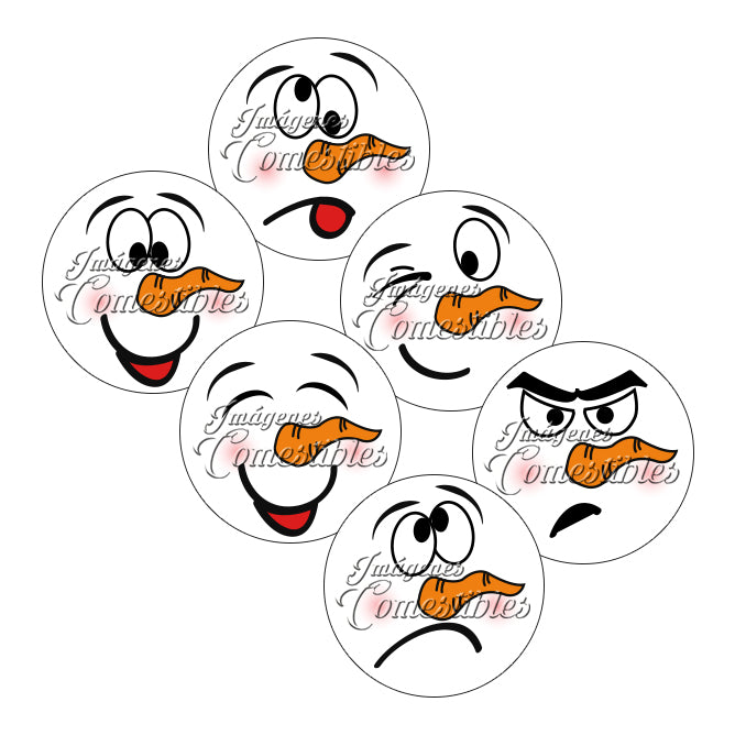 Obleitas comestibles - Muñecos de nieve-1