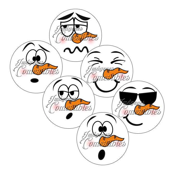 Obleitas comestibles - Muñecos de nieve-2