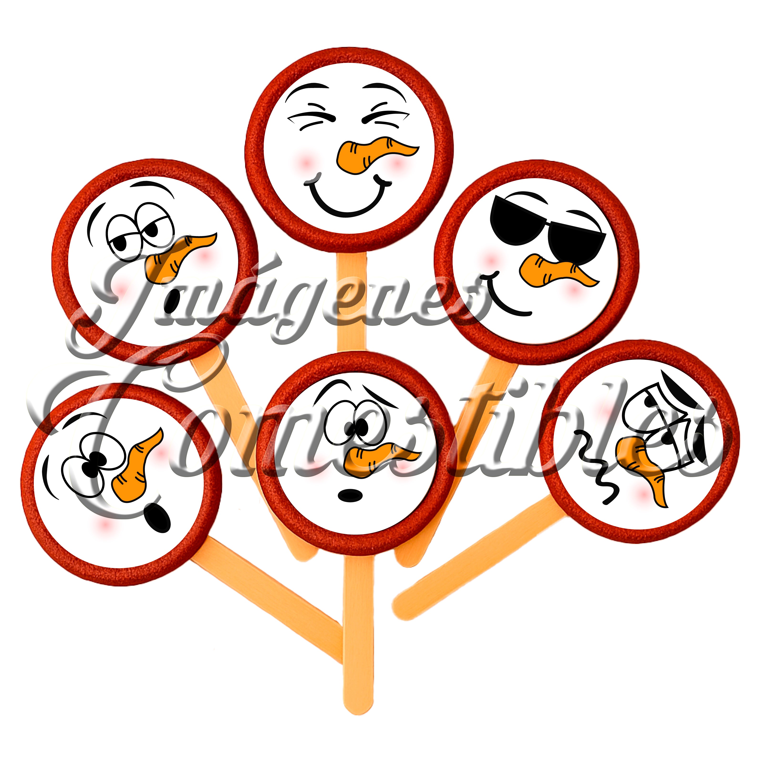 Paletas de chamoy – Muñecos de nieve-2