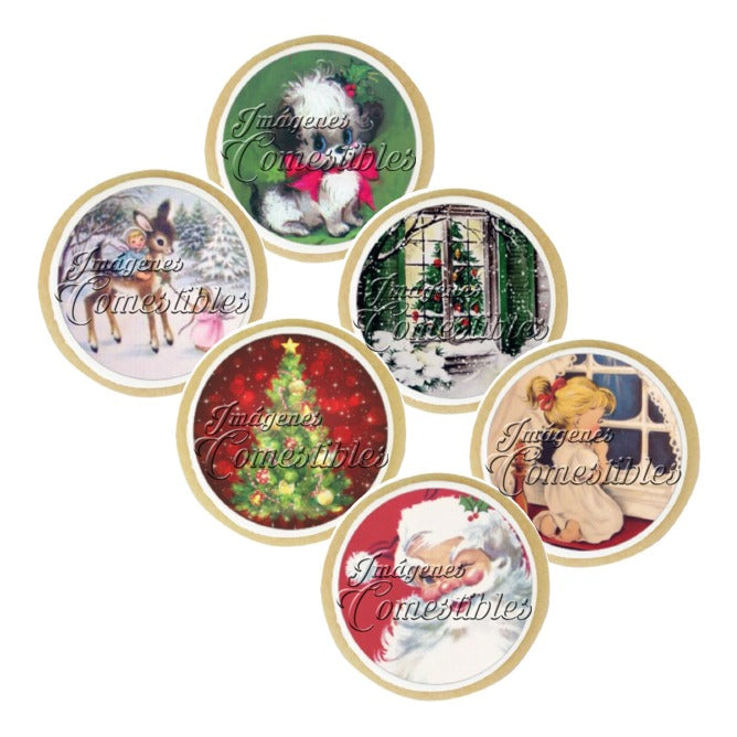 Obleitas comestibles - Navidad vintage