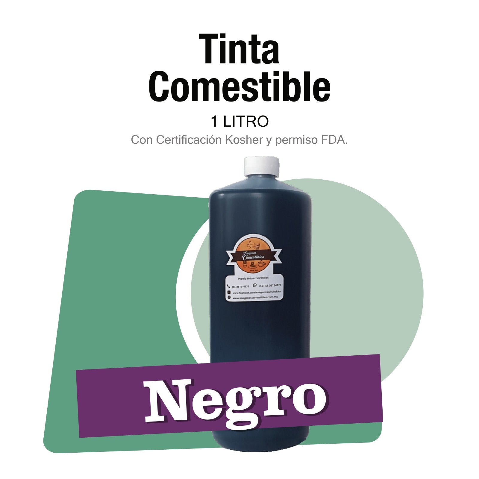 Tinta comestible Negra