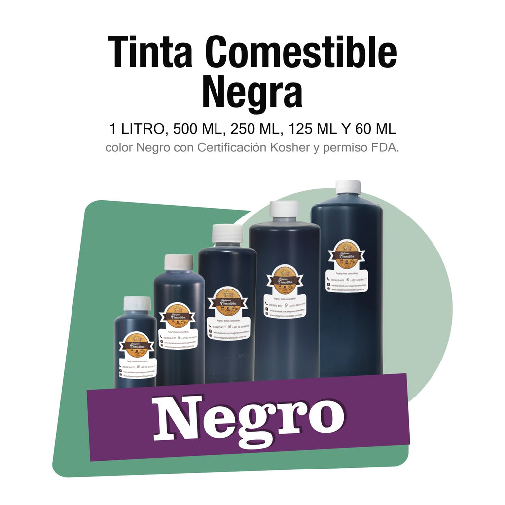 Tinta comestible Negra