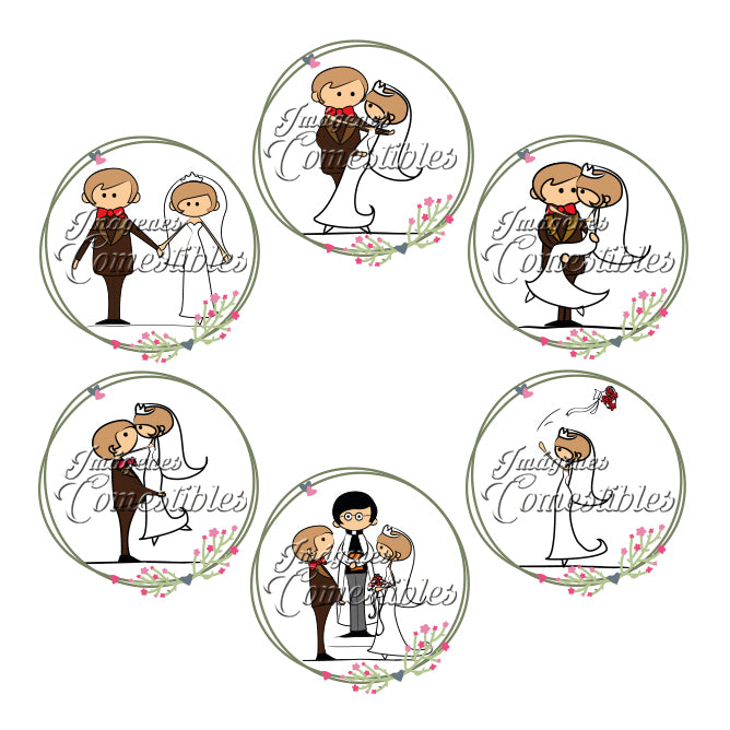 Obleitas comestibles - Novios