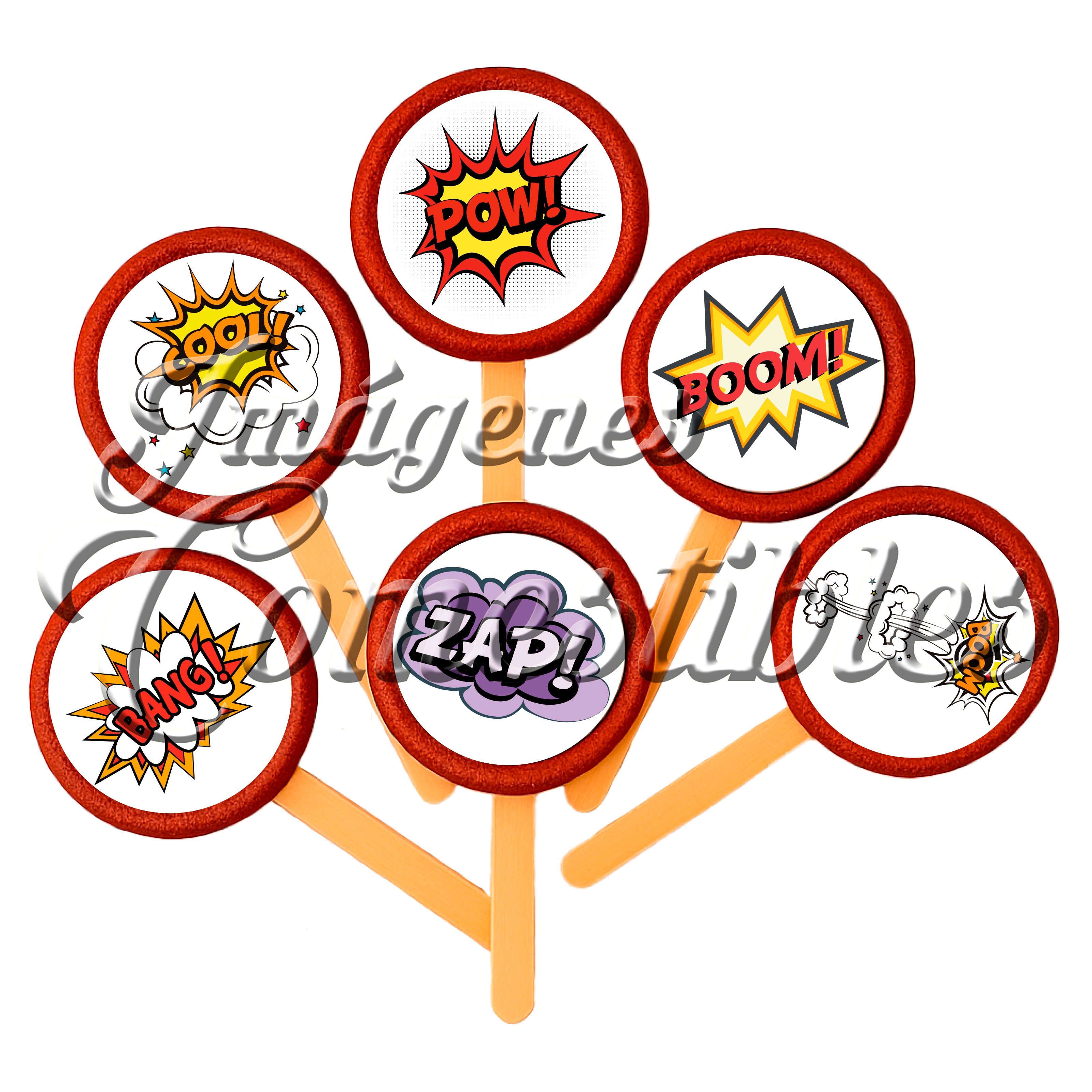 Paletas de chamoy – Super héroes expresiones