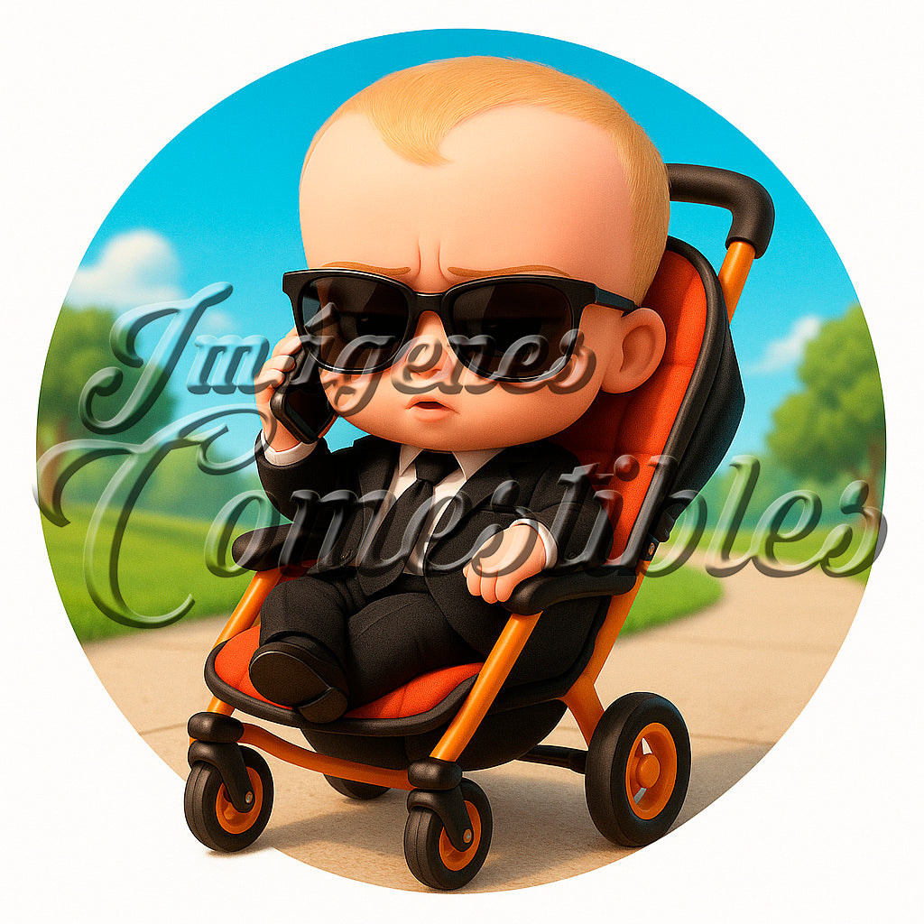 Oblea comestible - Jefe en pañales-A