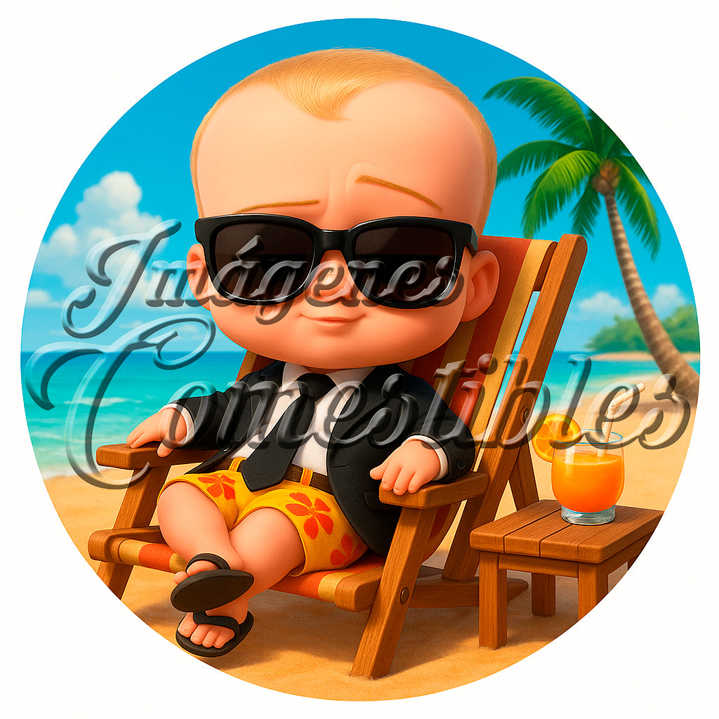 Oblea comestible - Jefe en pañales-B