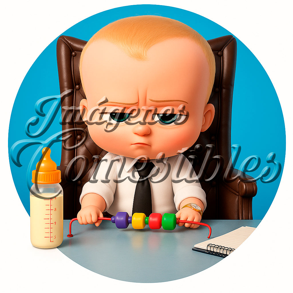 Oblea comestible - Jefe en pañales-C