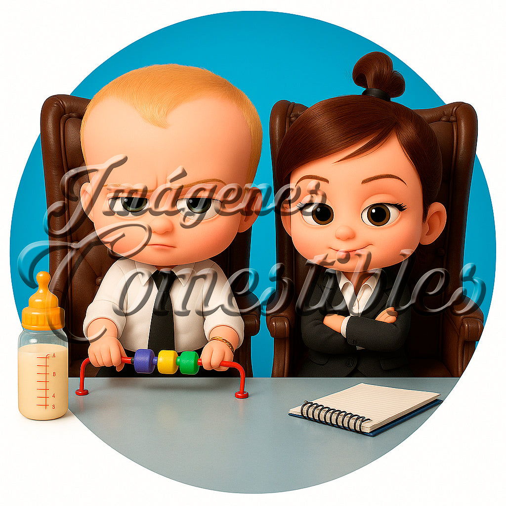 Oblea comestible - Jefe en pañales-D