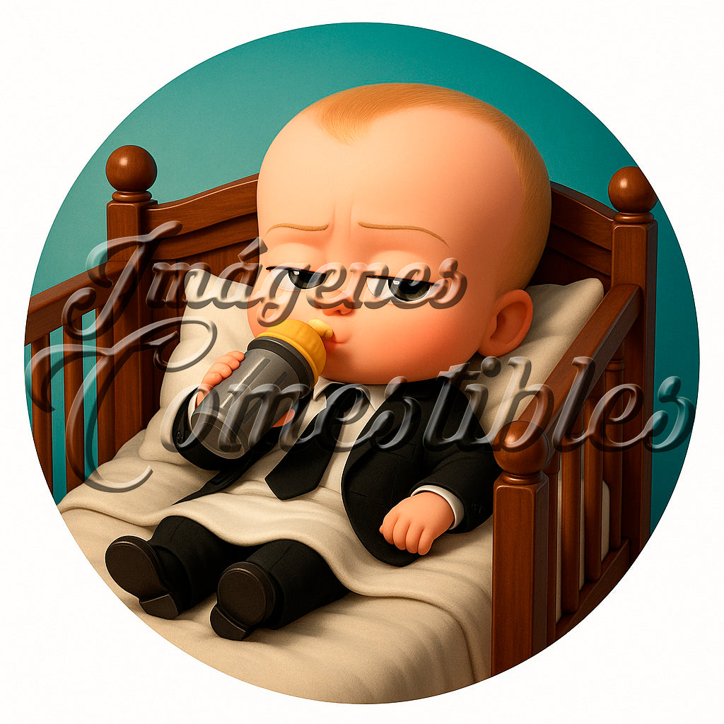 Oblea comestible - Jefe en pañales-F