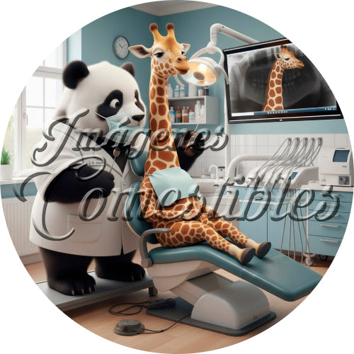 Oblea comestible - Panda dentista-3