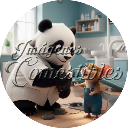 Oblea comestible - Panda dentista-5