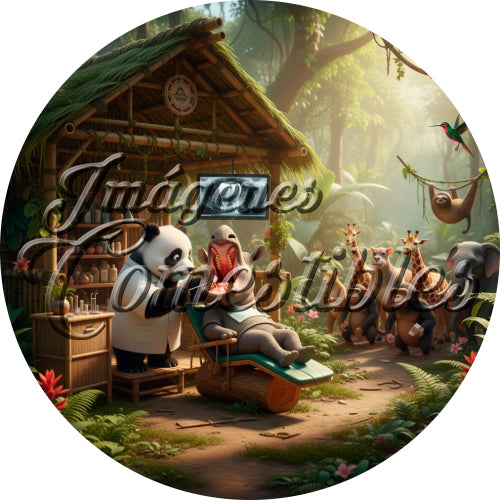 Oblea comestible - Panda dentista-7