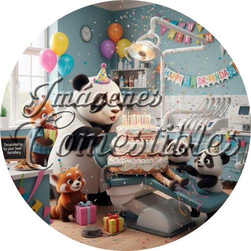 Oblea comestible - Panda dentista-8