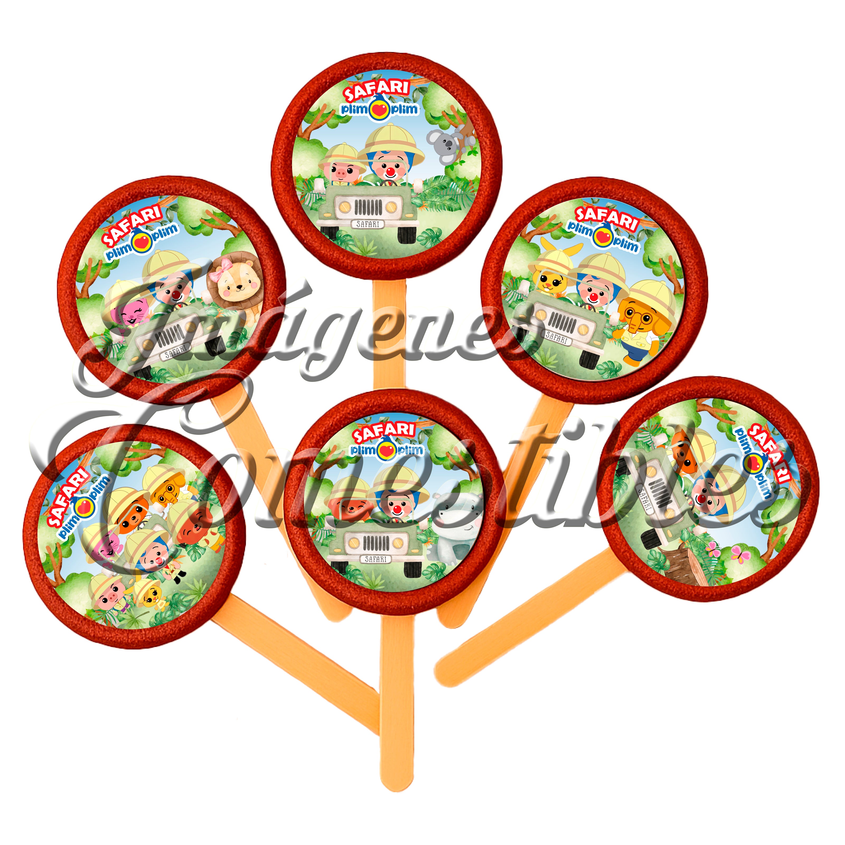 Paletas de chamoy – Payaso Plim plim safari