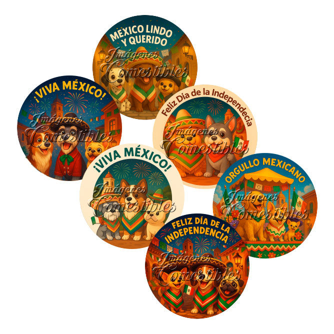 Obleitas comestibles - Perritos viva México-1