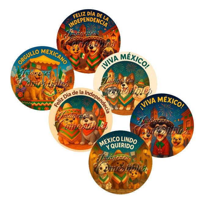 Obleitas comestibles - Perritos viva México