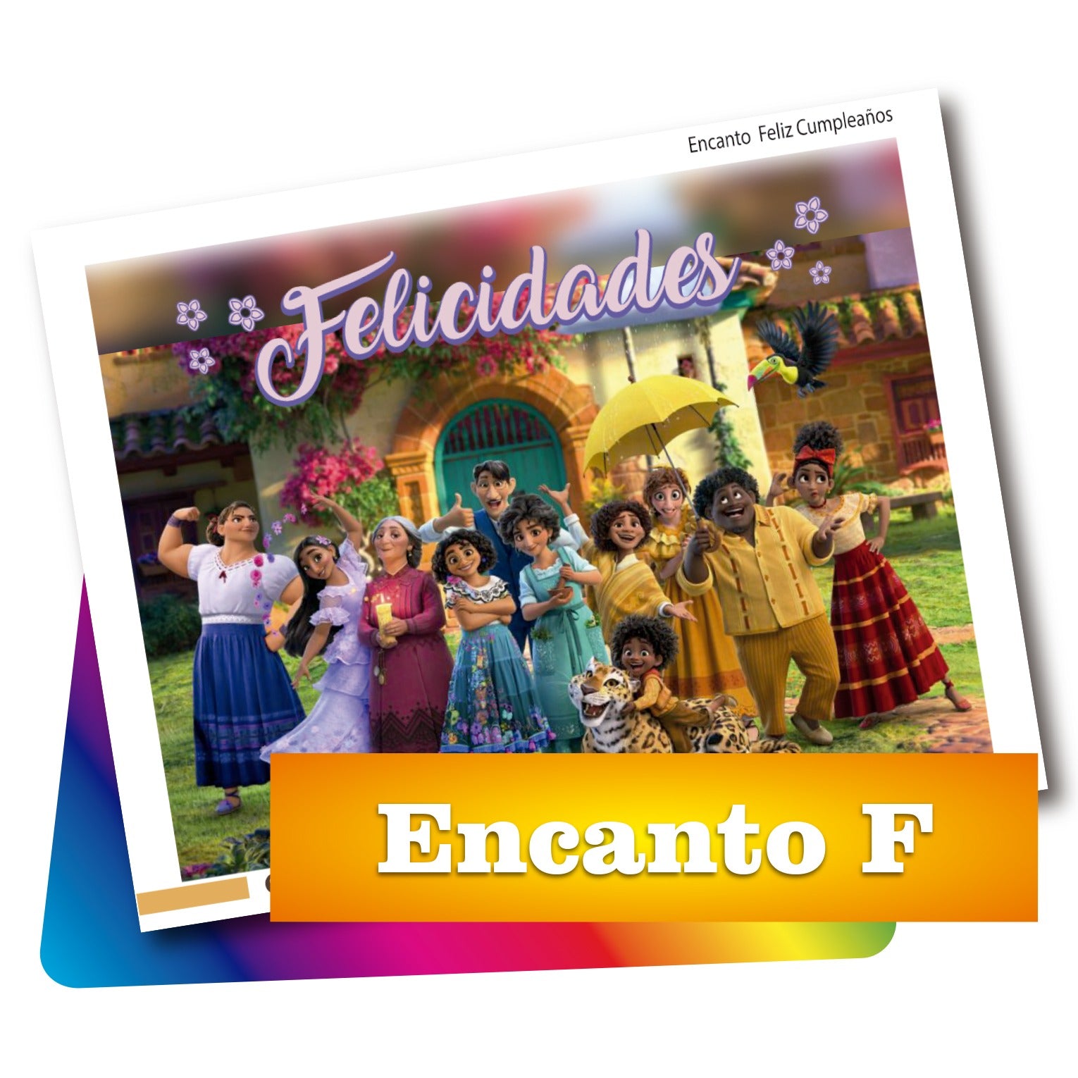 PDF con 1 imagen de 20 x 27 cm. Princesa Encanto Felicidades