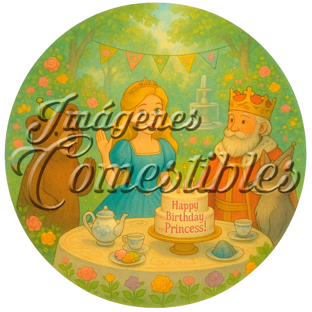 Oblea comestible - Princesa vintage-2