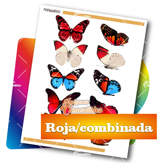 Planilla PDF con Mariposas rojas combinada
