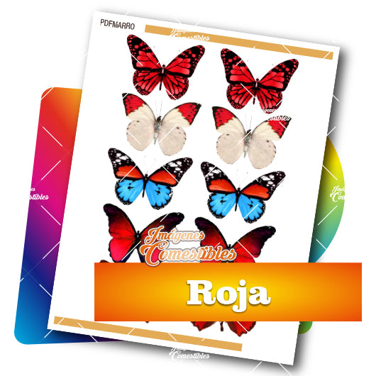 Planilla PDF con Mariposas rojas frente