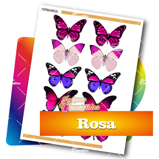 Planilla PDF con Mariposas rosas frente