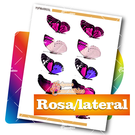 Planilla PDF con Mariposas rosas lateral
