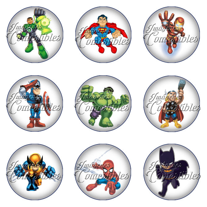 Obleitas comestibles - Super héroes