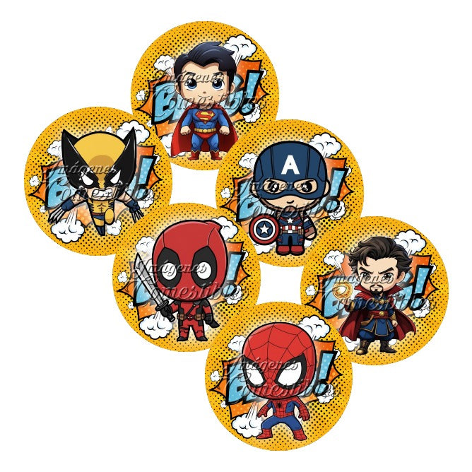 Obleitas comestibles - Súper héroes 3