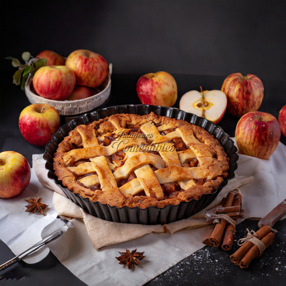 Tarta de manzana con canela
