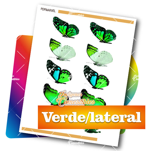 Planilla PDF con Mariposas verdes lateral