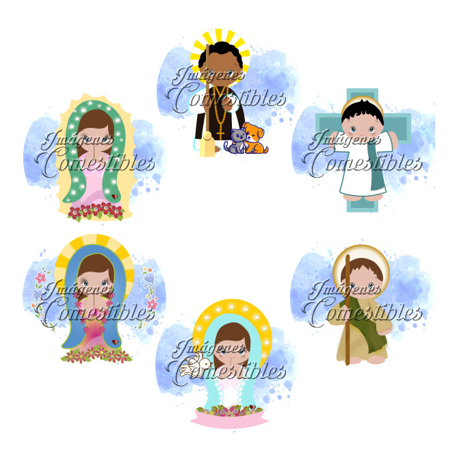 Obleitas comestibles - Virgencitas y santitos