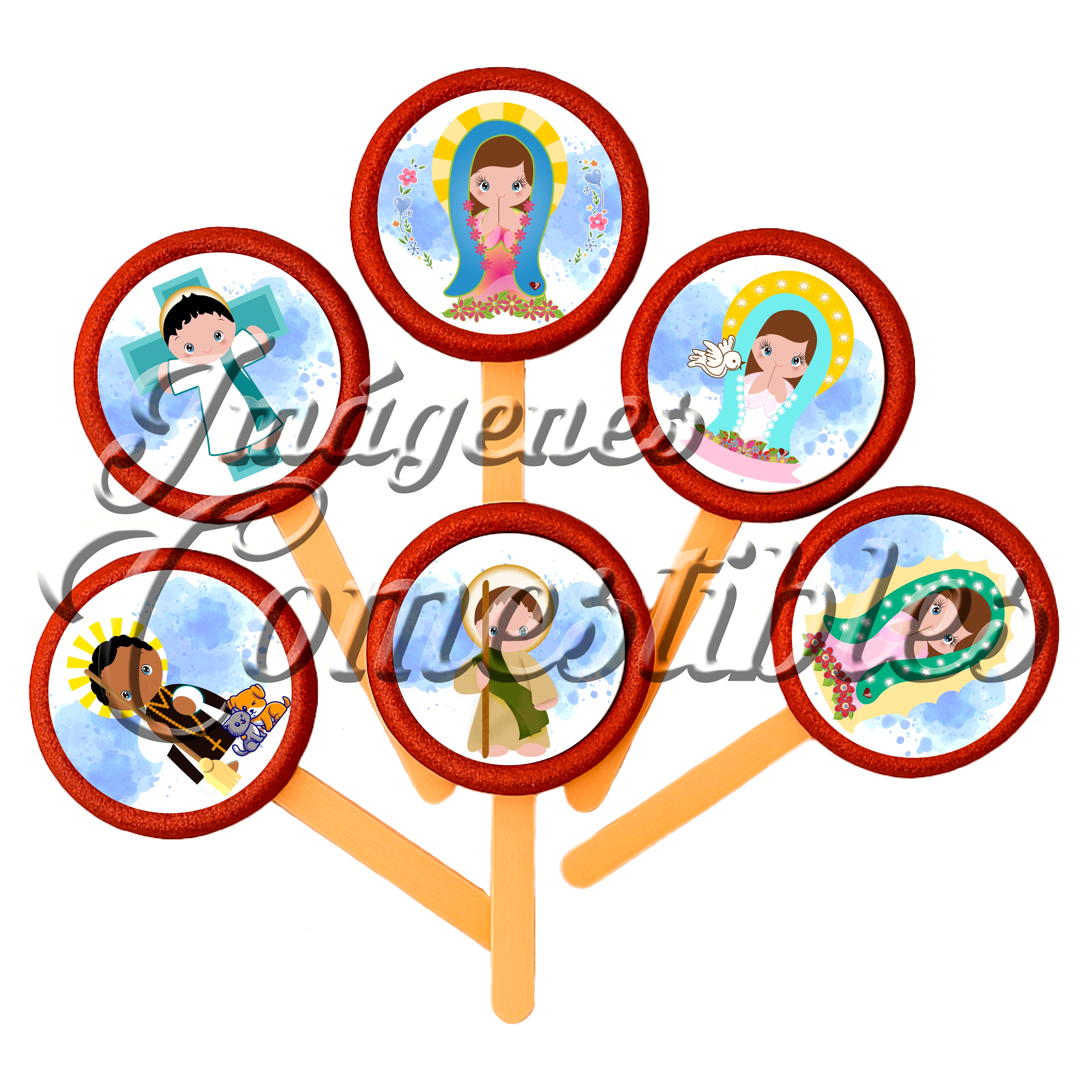 Paletas de chamoy – Virgencitas y santitos