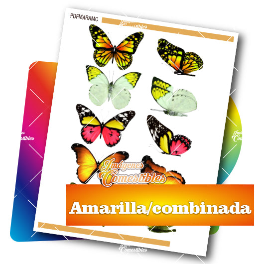 Planilla PDF con Mariposas amarillas combinadas