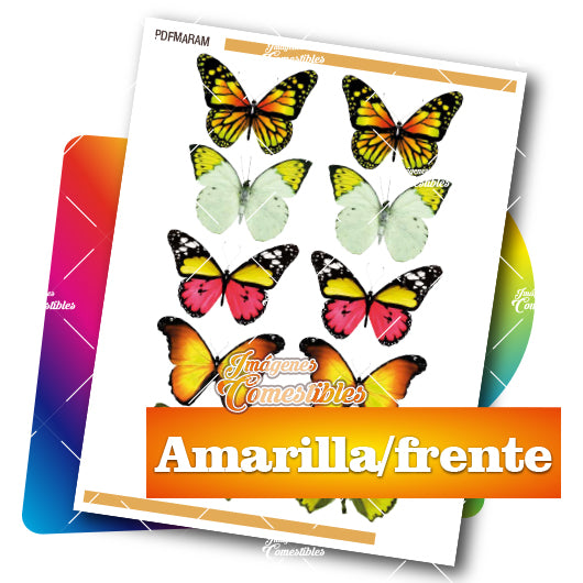 Planilla PDF con Mariposas amarillas frente