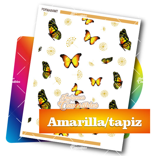 Planilla PDF con Mariposas amarillas tapiz