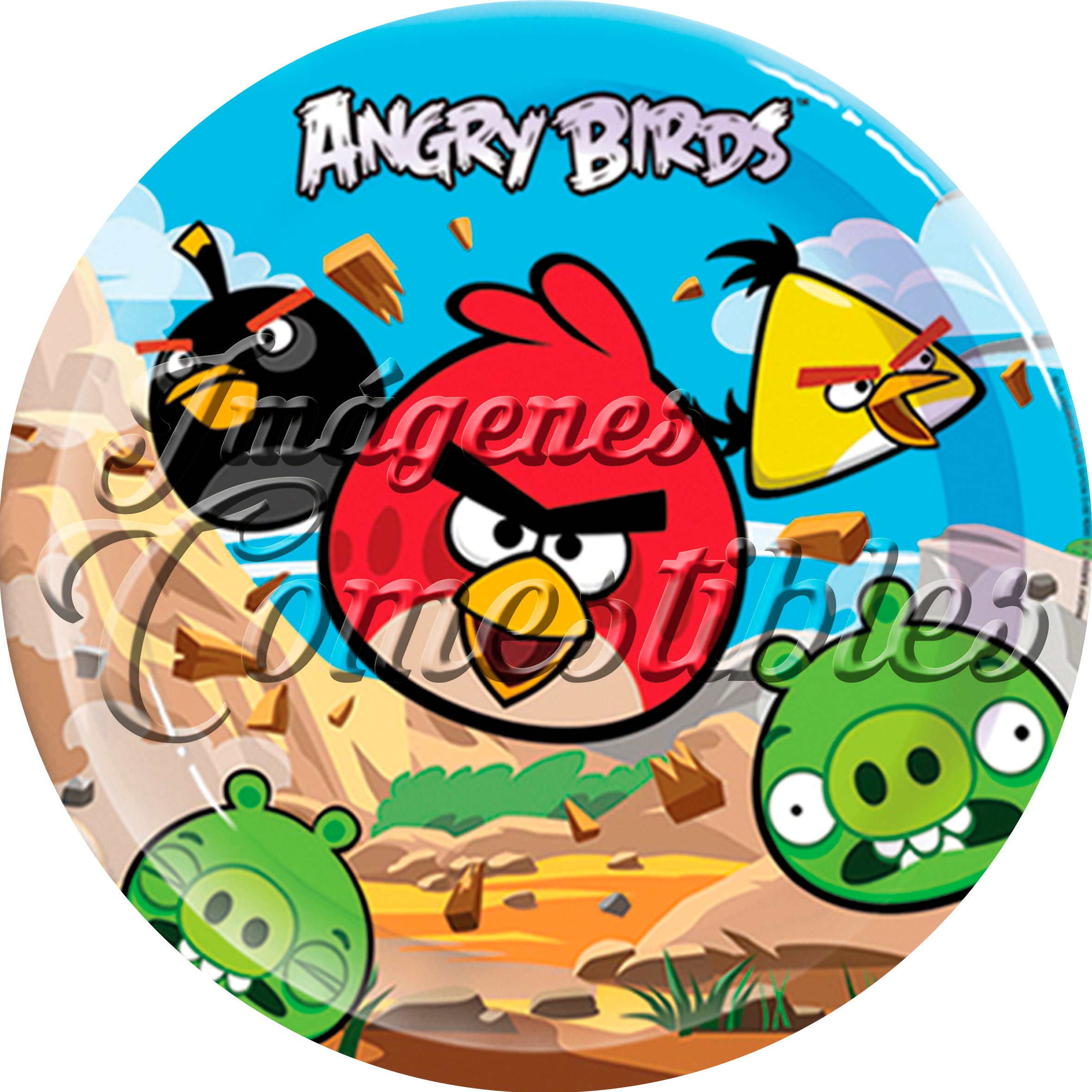 Oblea comestible - Angry birds-1