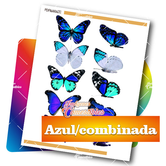 Planilla PDF con Mariposas azul combinada