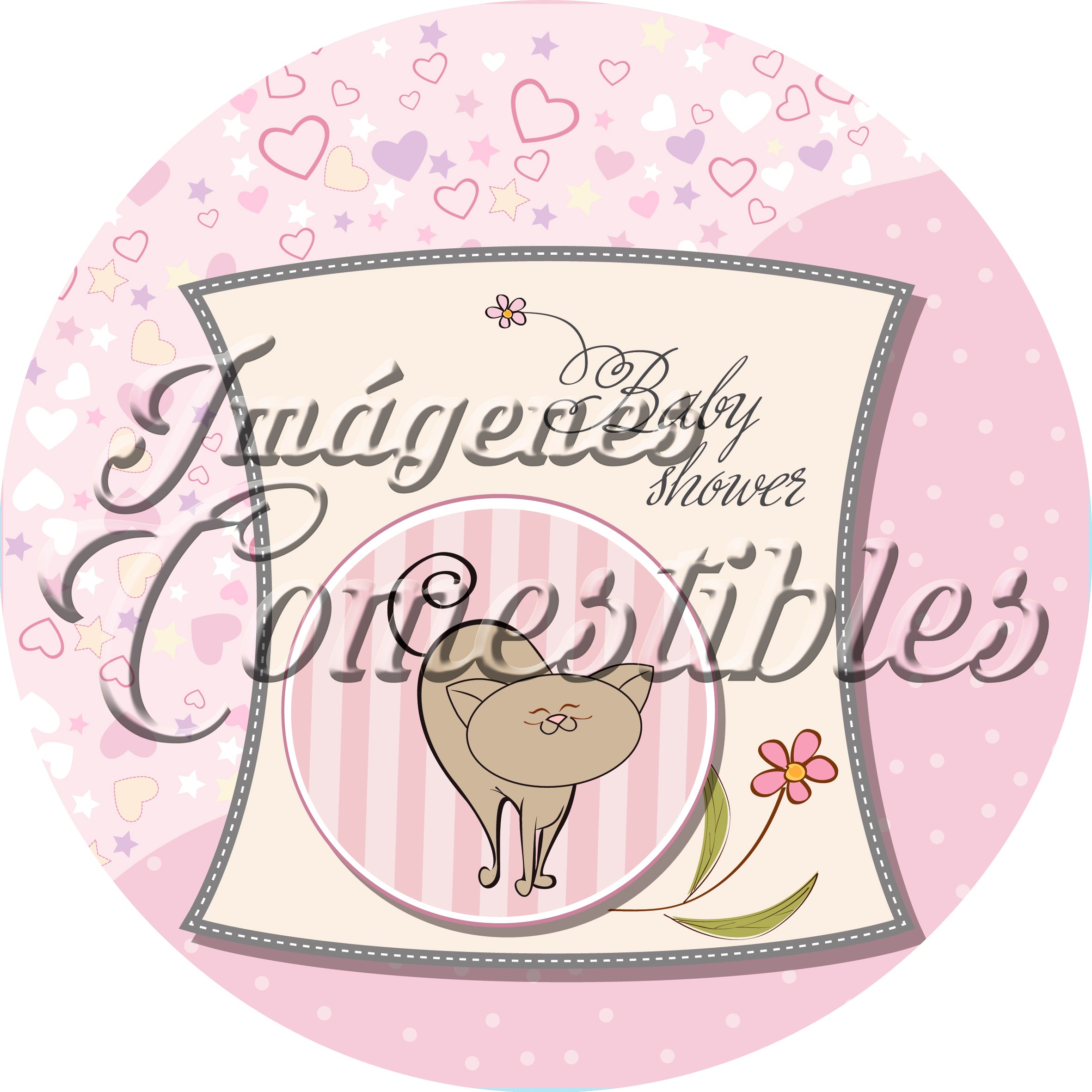 Oblea comestible - Baby-shower niña-2