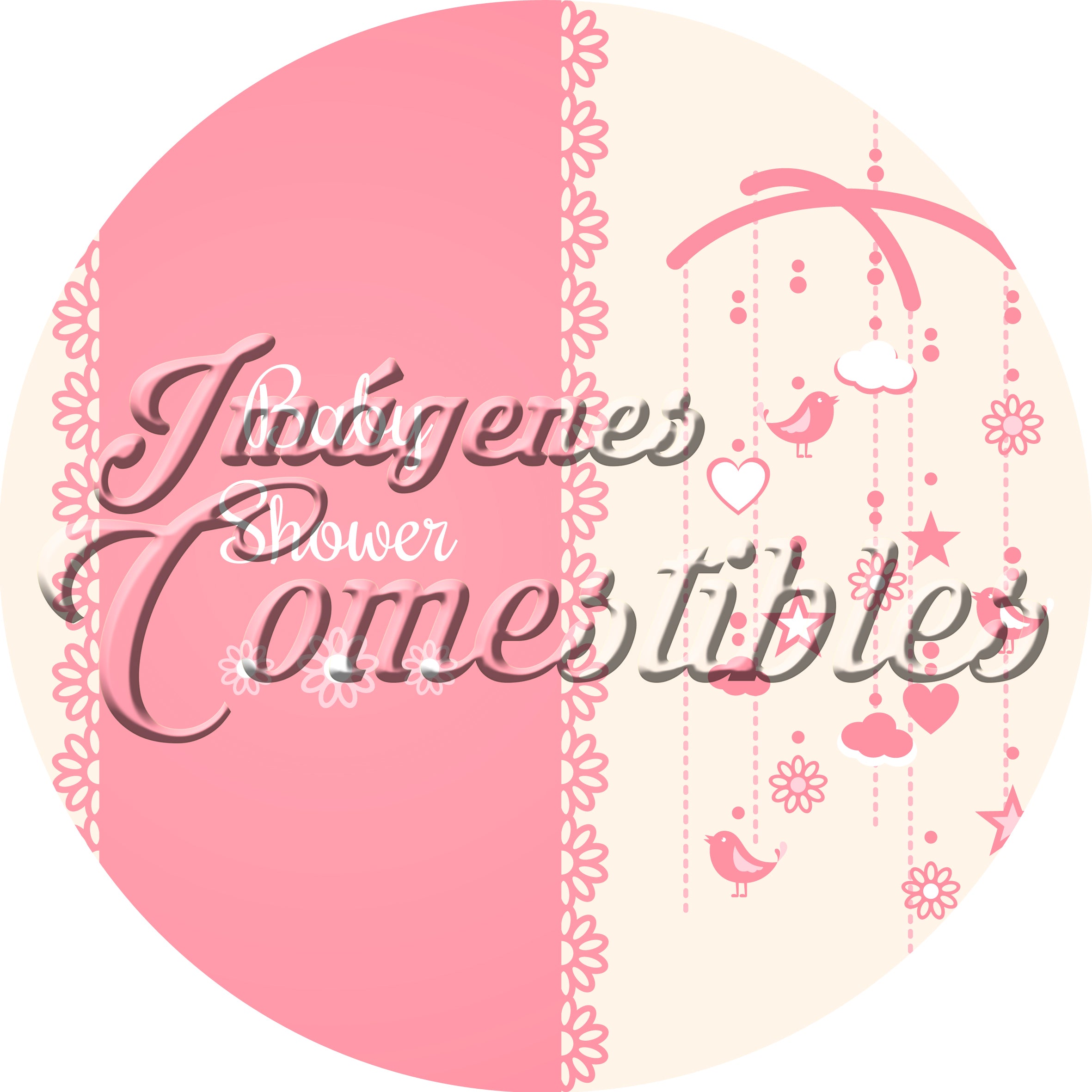 Oblea comestible - Baby-shower niña-3