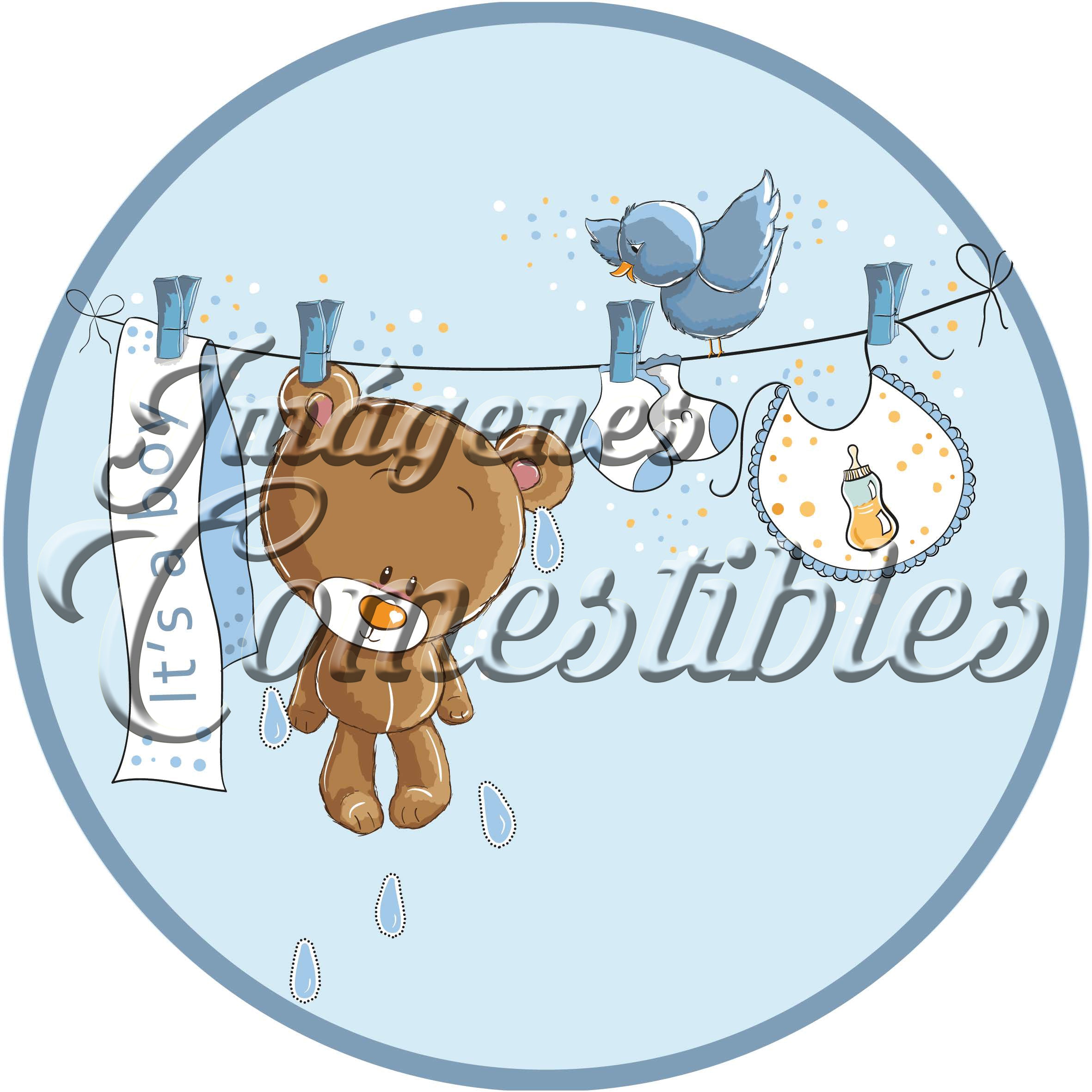 Oblea comestible - Baby-shower niño-1