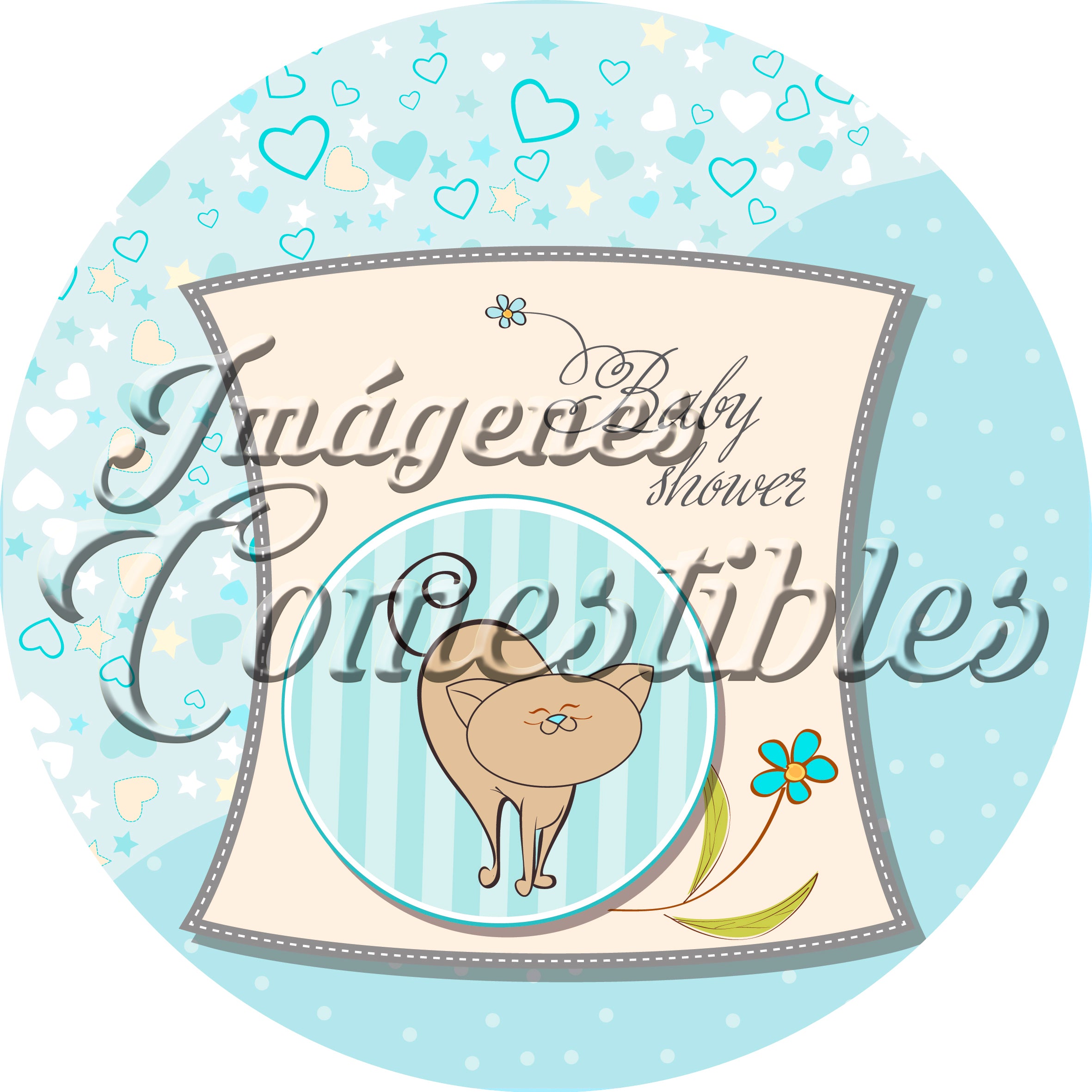 Oblea comestible - Baby-shower niño-2