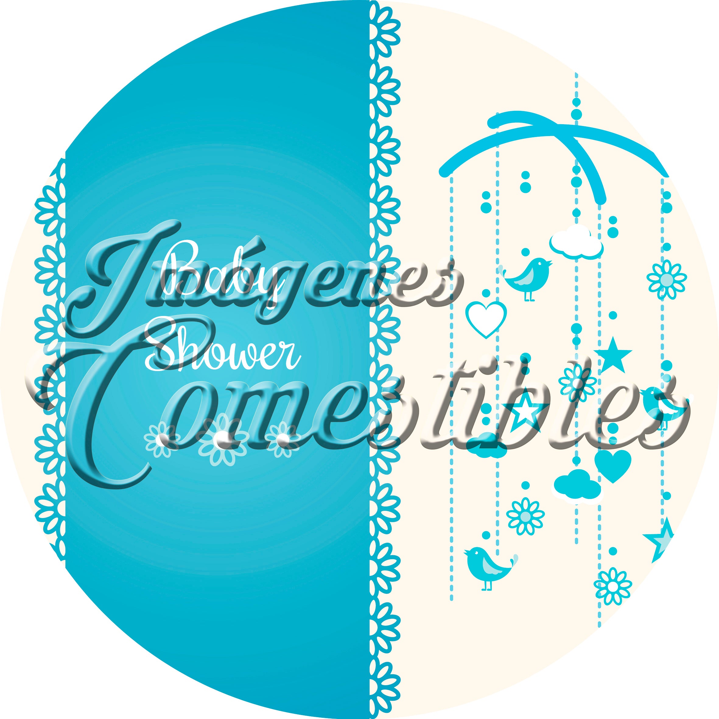 Oblea comestible - Baby-shower niño-3