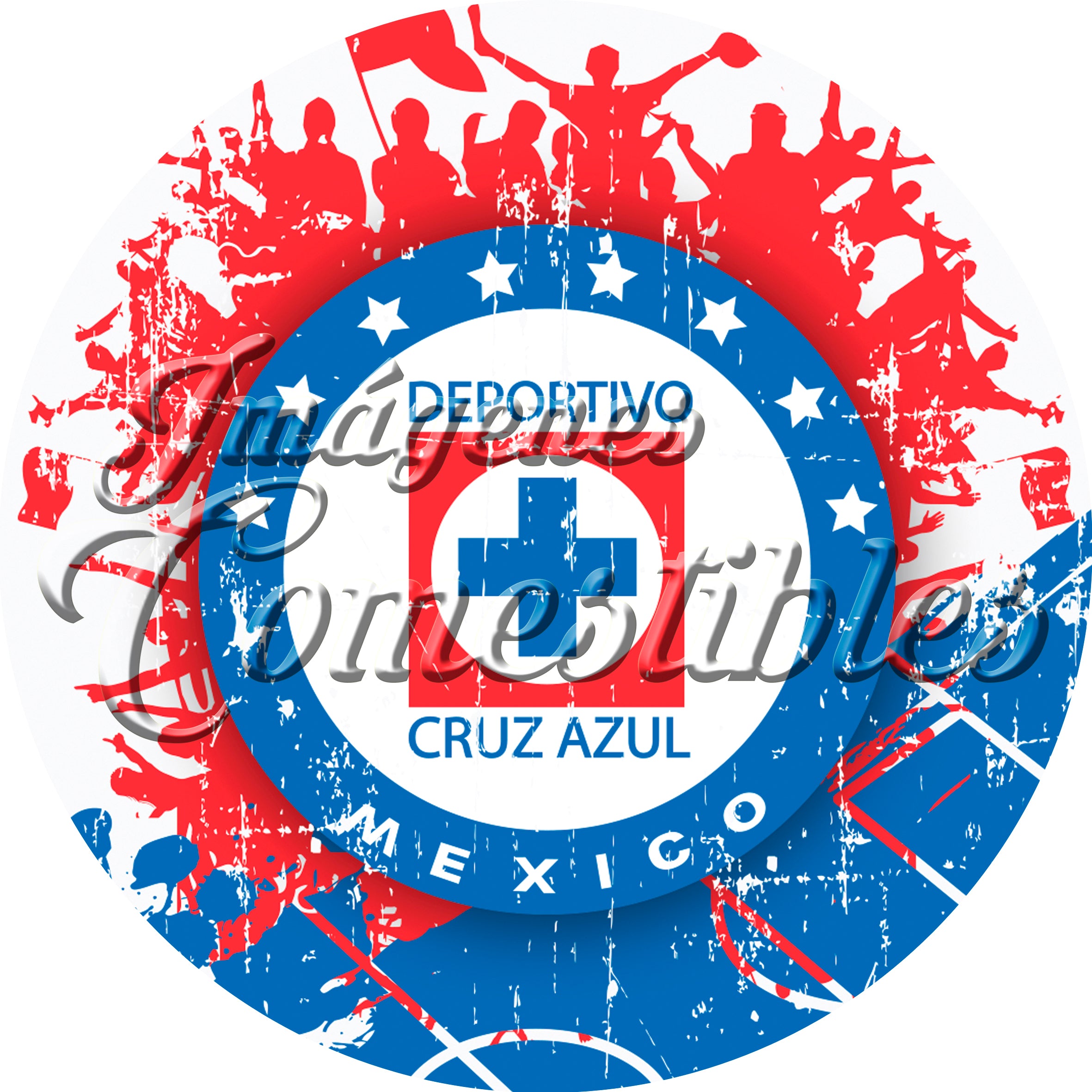 Oblea comestible - Cruz azul-1