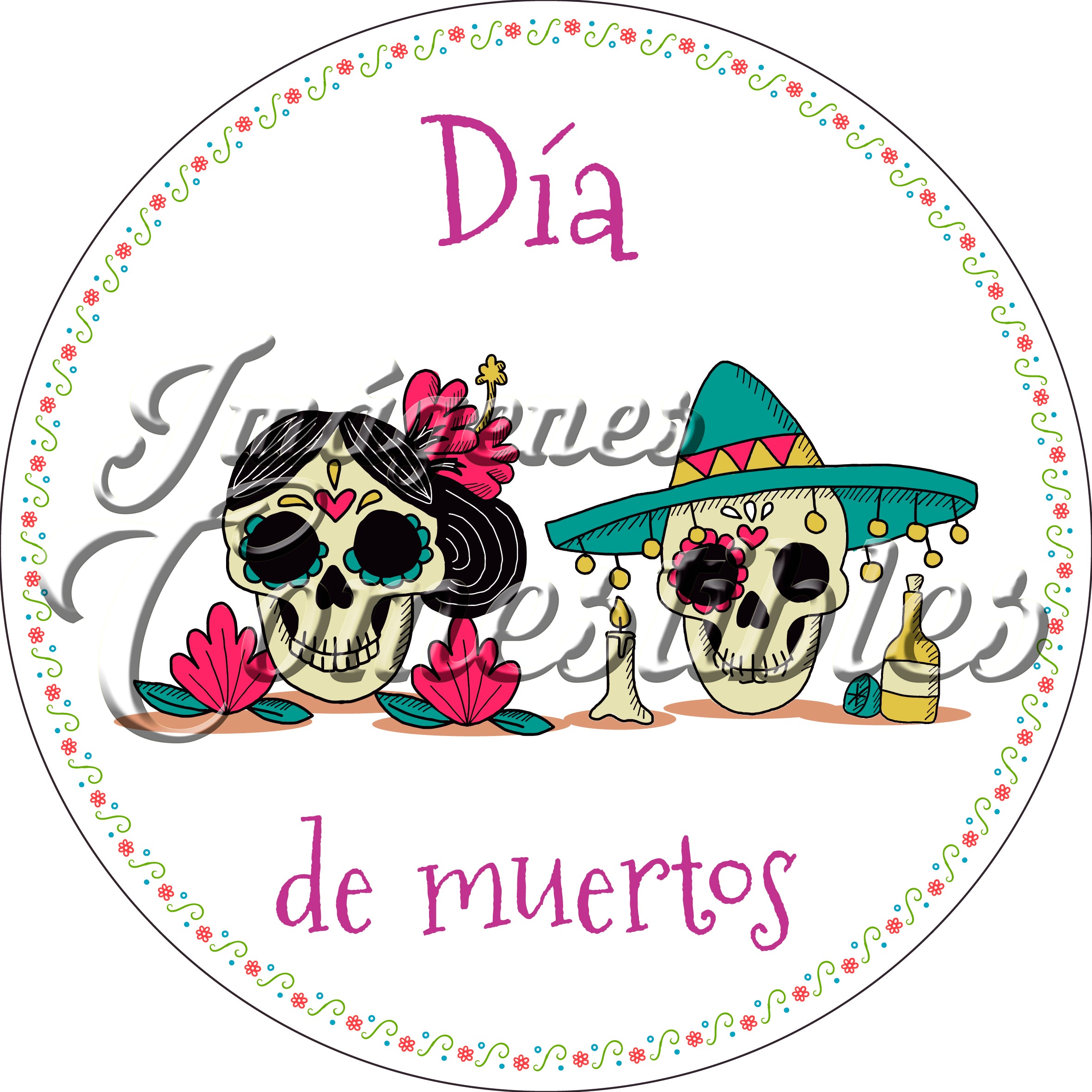 Oblea comestible - Día de muertos