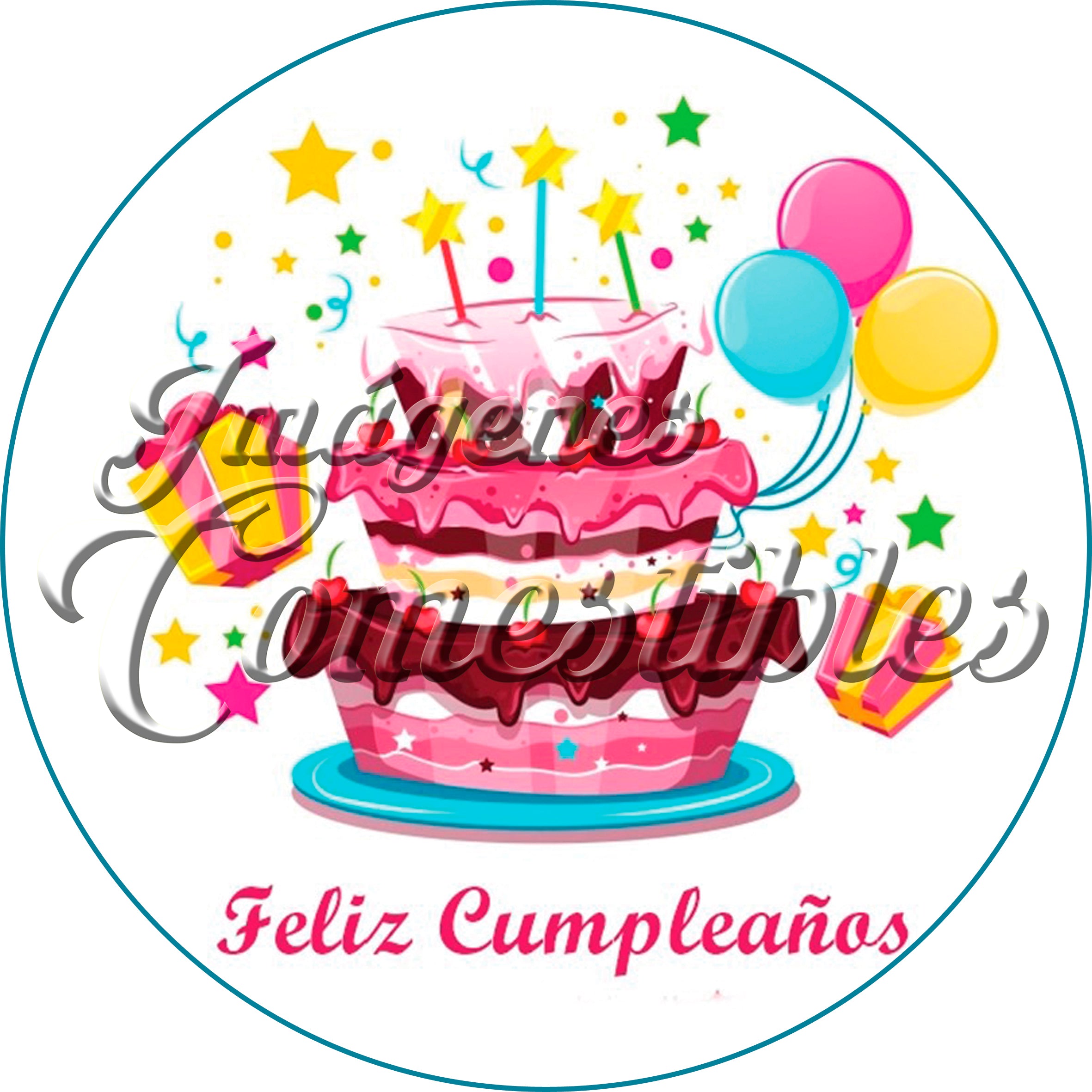 Oblea comestible - Feliz cumpleaños-1