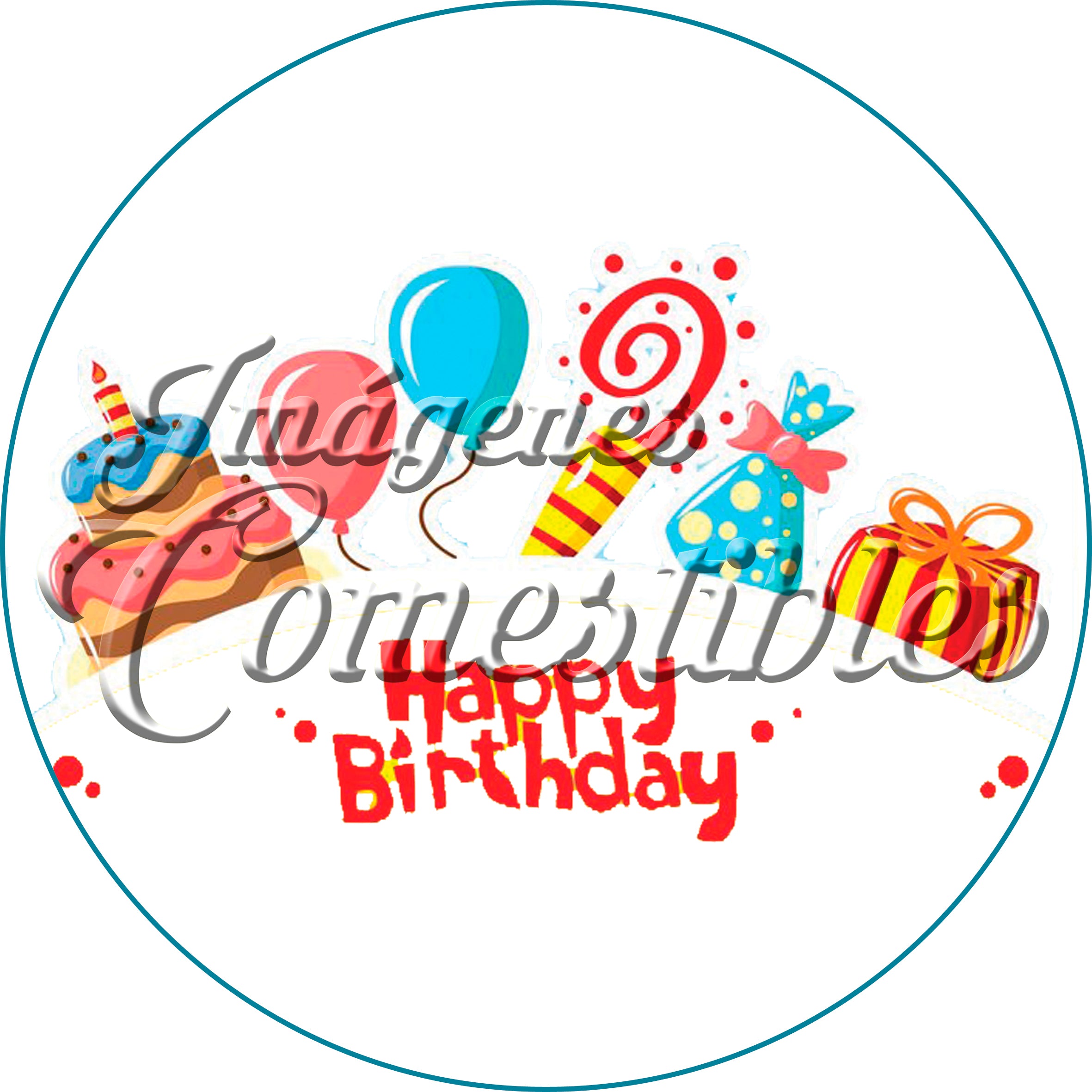 Oblea comestible - Feliz cumpleaños-2