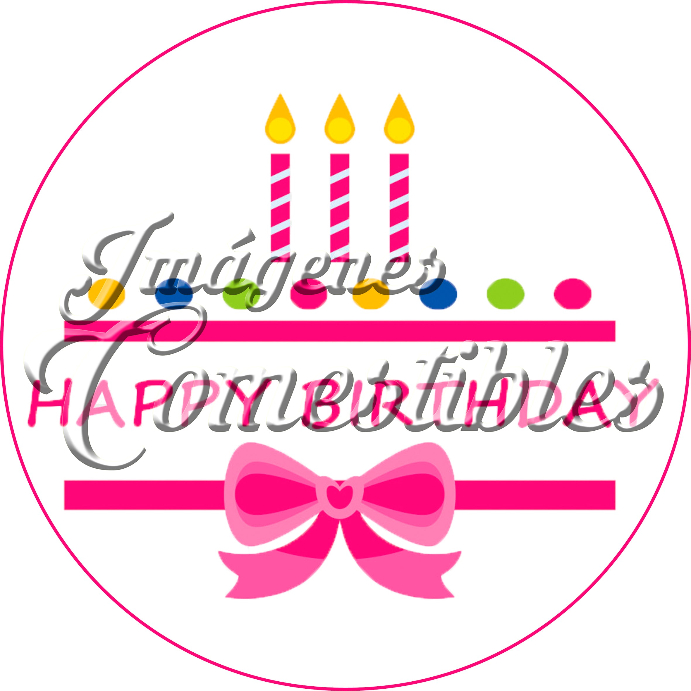 Oblea comestible - Feliz cumpleaños-3