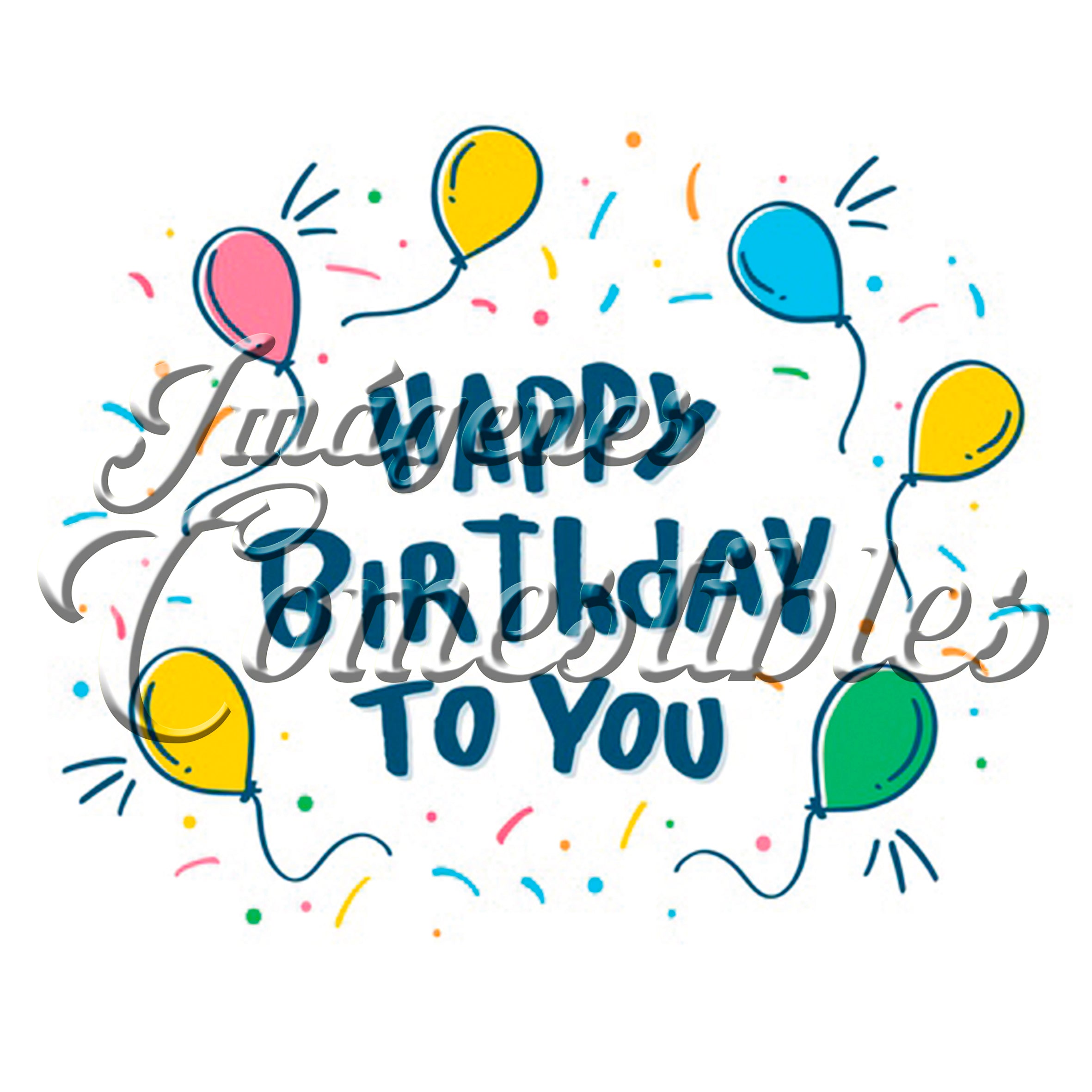 Oblea comestible - Feliz cumpleaños-5