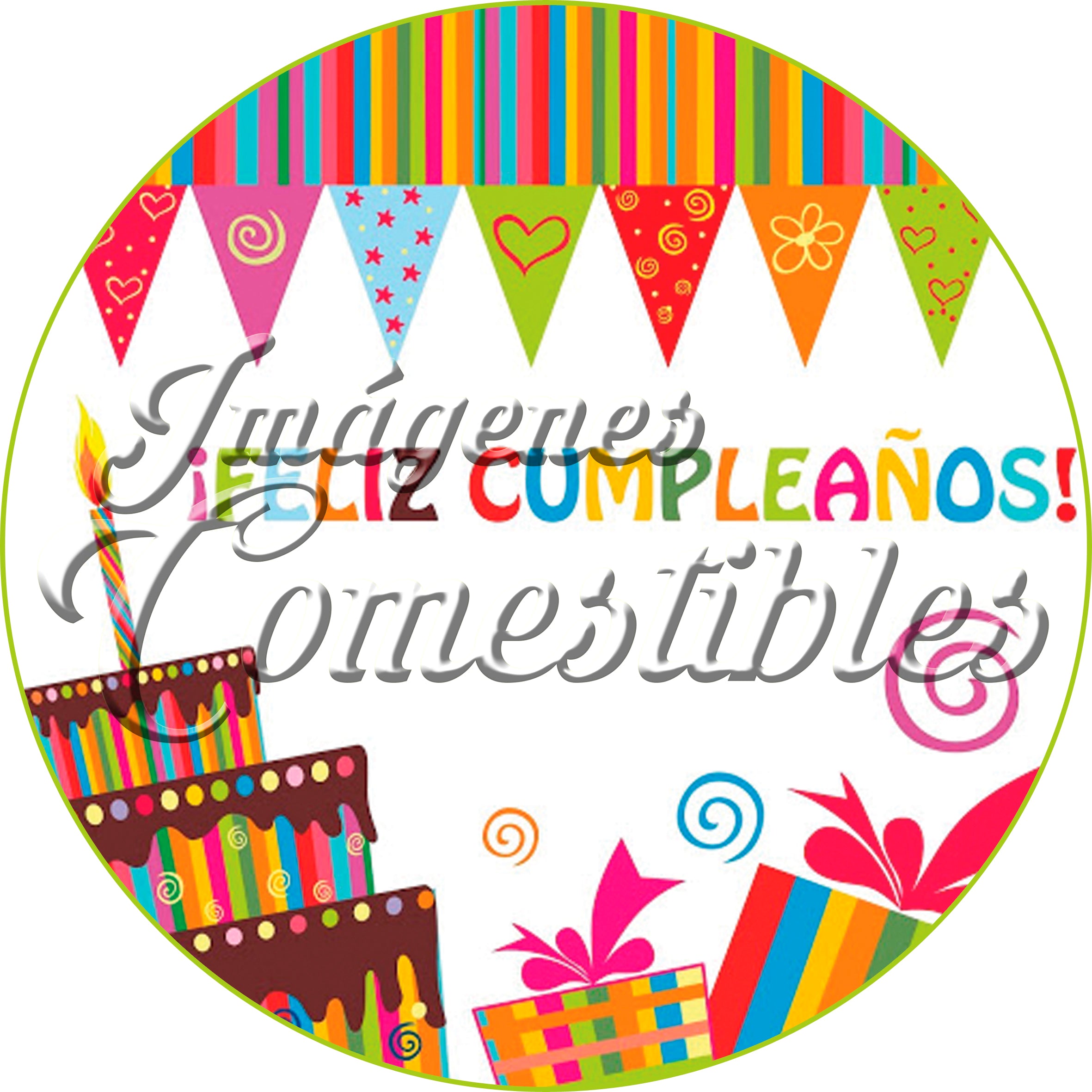 Oblea comestible - Feliz cumpleaños