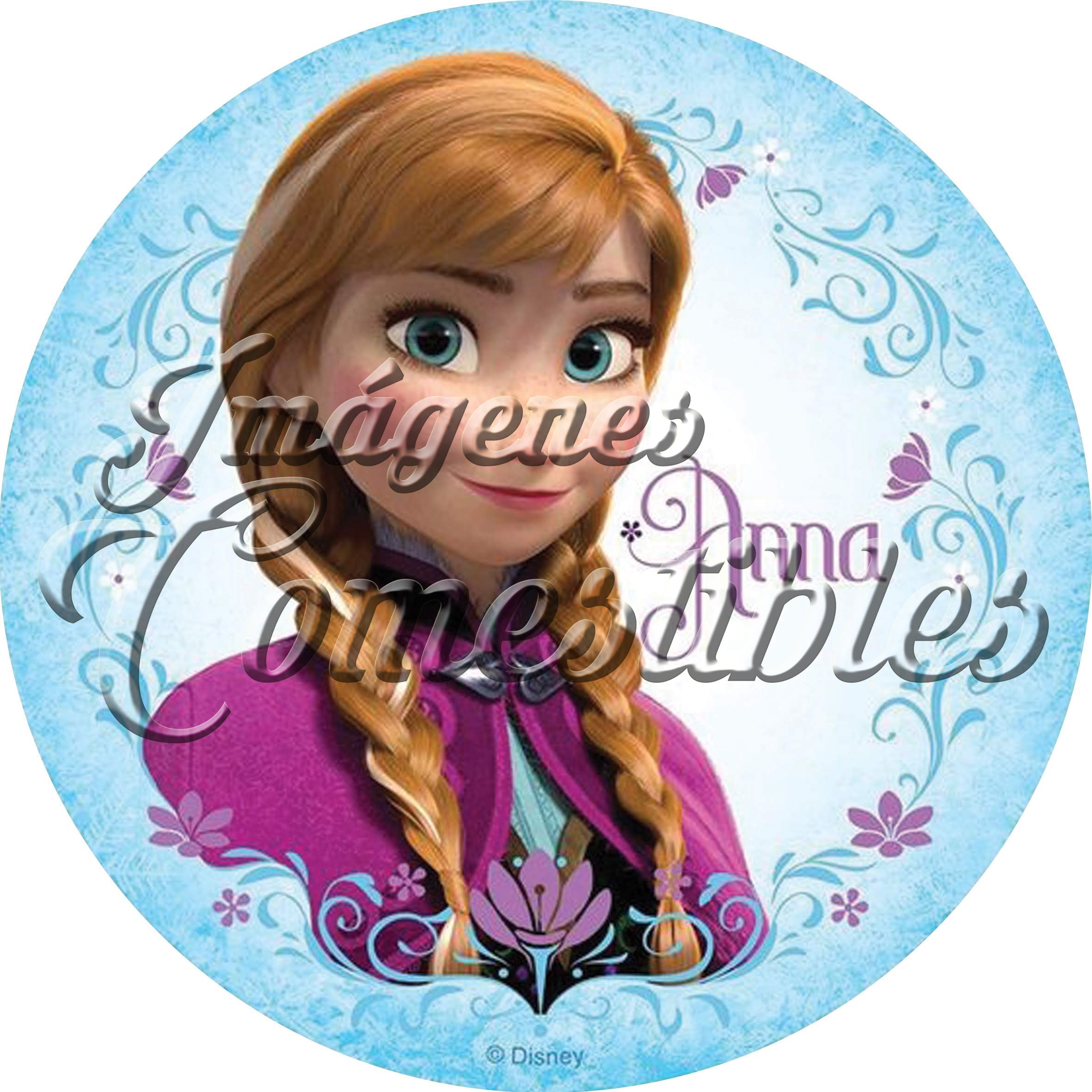 Oblea comestible - Frozen Anna-1